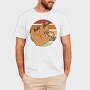Cute Sloth In Retro Sunset, Tricou Barbati (Unisex)