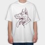 Dobermann Dog, Tricou Oversize Barbati (Unisex)