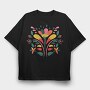 Colorful Flower Floral 03, Tricou Oversize Barbati (Unisex)