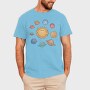 Cute Solar System With Planets Kawaii, Tricou Barbati (Unisex)