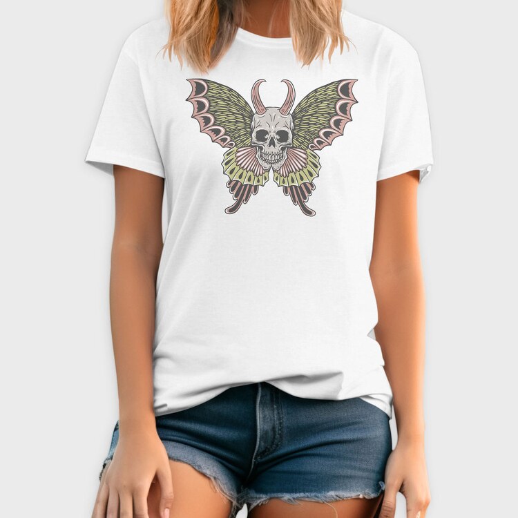 Skull Moth Wings, Tricou Barbati (Unisex)