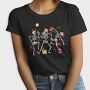 Quirky Christmas Dancing Skeletons, Tricou Femei