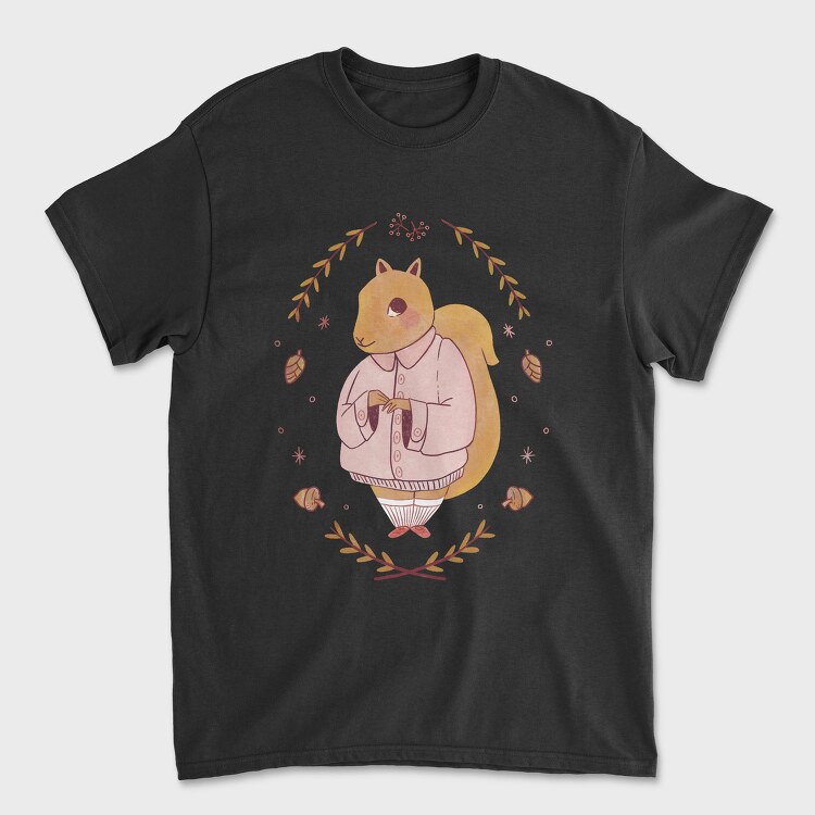 Cute Squirrel Cottagecore, Tricou Barbati (Unisex)
