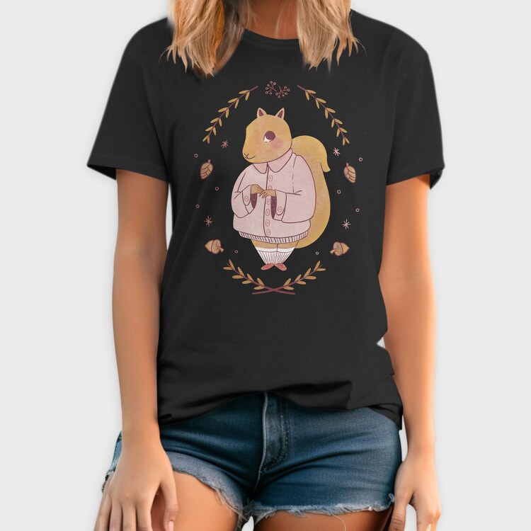 Cute Squirrel Cottagecore, Tricou Barbati (Unisex)