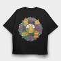 Llama Mandala, Tricou Oversize Barbati (Unisex)