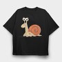 Snail Smile, Tricou Oversize Barbati (Unisex)