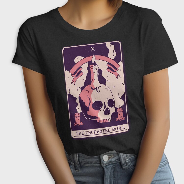 Skull Mystical Tarot Card The Enchanted Skull 10, Tricou Femei