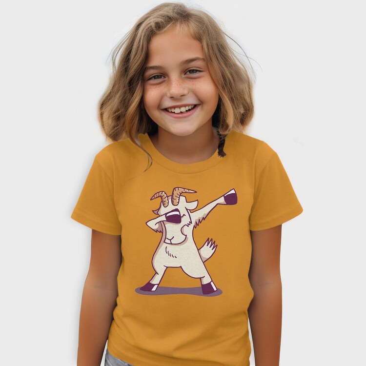 Dab Animal Comics Goat, Tricou Copii