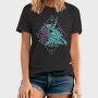 Skull Unicorn Head With Flowers, Tricou Barbati (Unisex)
