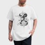 Snake And Flowers Tattoo, Tricou Barbati (Unisex)
