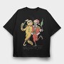 Cool Anti Christmas Skeleton Santa Ginger Cookie, Tricou Oversize Barbati (Unisex)