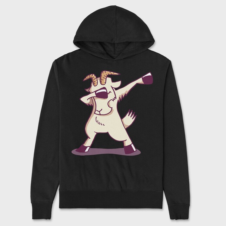 Dab Animal Comics Goat, Hanorac Oversize Barbati (Unisex)