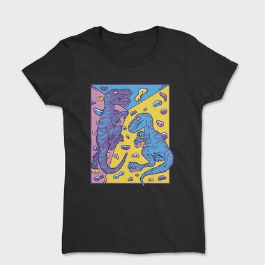 Dinosaurs Indoor Rock Climbing Velociraptor, Tricou Femei