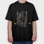 Snake Animal On Poison Bottle Vintage, Tricou Oversize Barbati (Unisex)