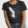 Rabbit Animal Divided Skull Head, Tricou Femei