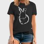 Rabbit White Outline, Tricou Barbati (Unisex)