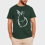 Rabbit White Outline, Tricou Barbati (Unisex)