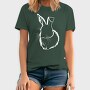 Rabbit White Outline, Tricou Barbati (Unisex)