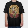 Snake Cobra Tattoo Style, Tricou Oversize Barbati (Unisex)