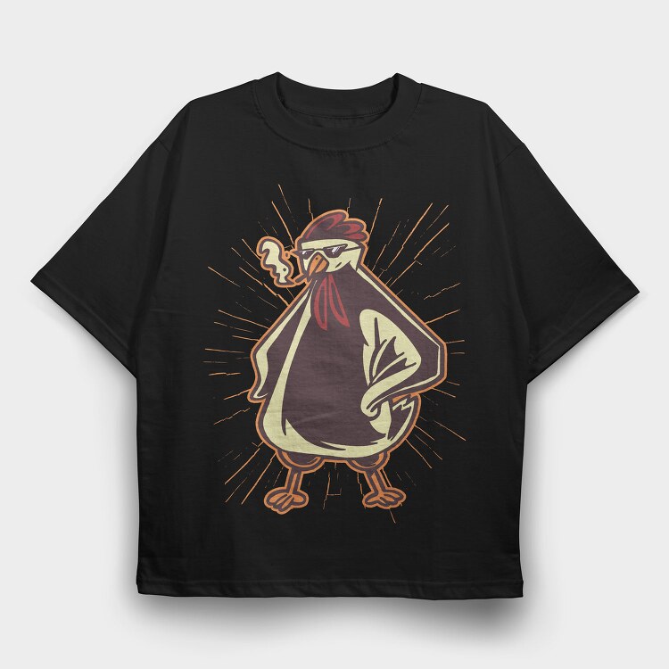 Cool Chicken Funny, Tricou Oversize Barbati (Unisex)