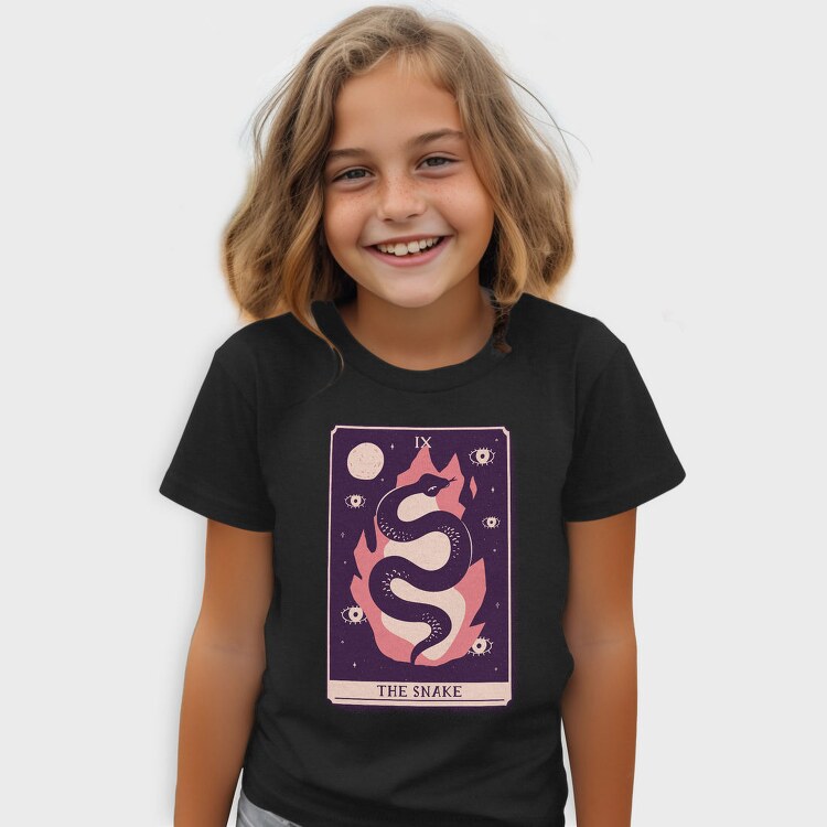 Snake Mystical Tarot Card The Snake, Tricou Copii
