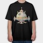 Watercolor Spaceship, Tricou Oversize Barbati (Unisex)