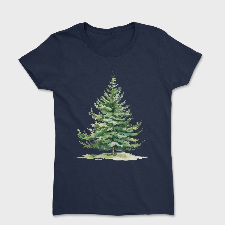Watercolor Tree Clipping, Tricou Femei
