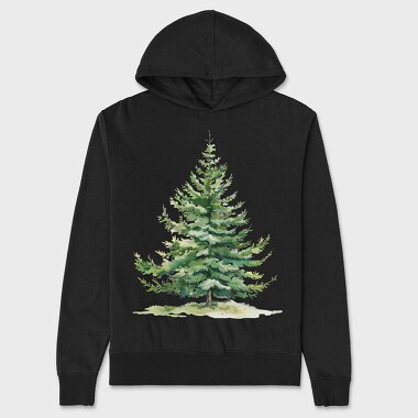 Watercolor Tree Clipping, Hanorac Oversize Barbati (Unisex)