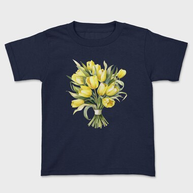 Watercolor Tulip Bouquet, Tricou Copii