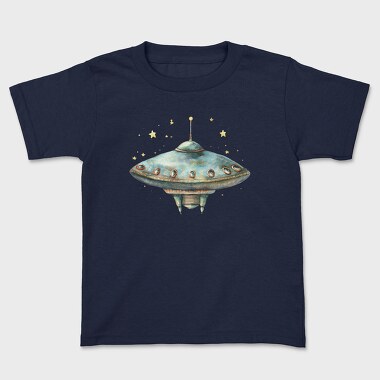 Watercolor Ufo Nursery, Tricou Copii