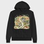 Watercolor Village Nest, Hanorac Oversize Barbati (Unisex)