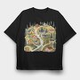 Watercolor Village Nest, Tricou Oversize Barbati (Unisex)