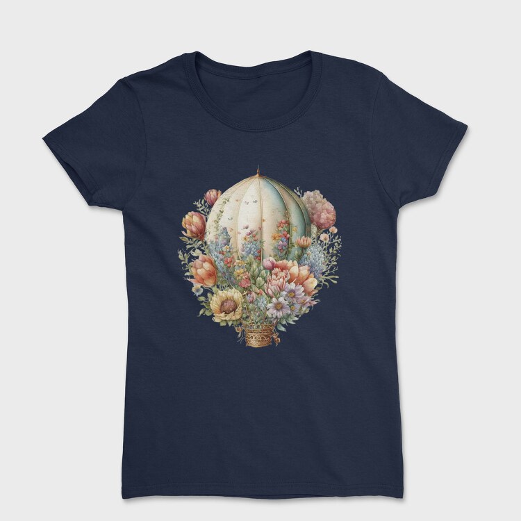 Watercolor Vintage Balloon, Tricou Femei
