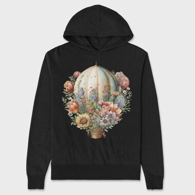 Watercolor Vintage Balloon, Hanorac Oversize Barbati (Unisex)
