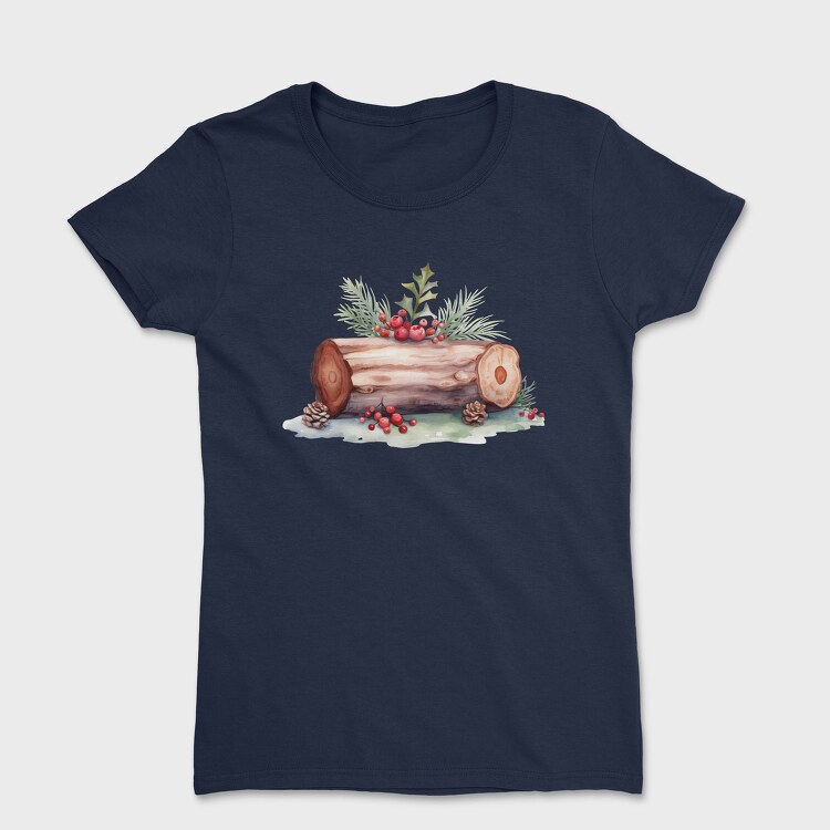 Watercolor Wood Christmas, Tricou Femei