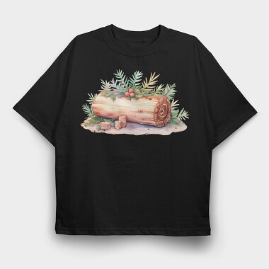 Watercolor Woodland Christmas, Tricou Oversize Barbati (Unisex)