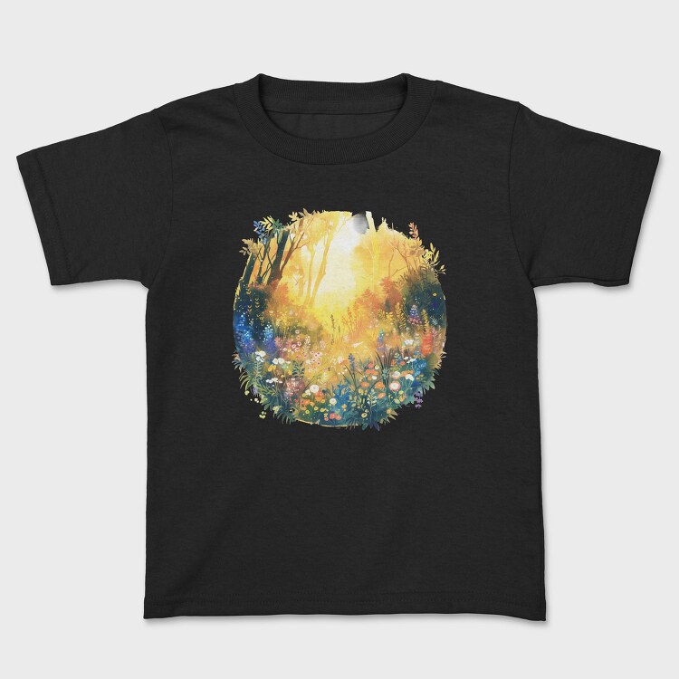 Watercolor Woodland Forest, Tricou Copii