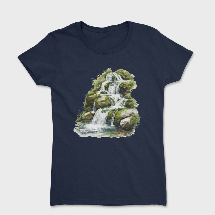 Waterfall Forest Cliff, Tricou Femei