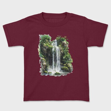 Waterfall Forest Clipart, Tricou Copii