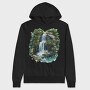 Waterfall Jungle Forest, Hanorac Oversize Barbati (Unisex)