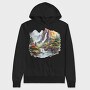 Waterfall Mountain Cliff, Hanorac Oversize Barbati (Unisex)