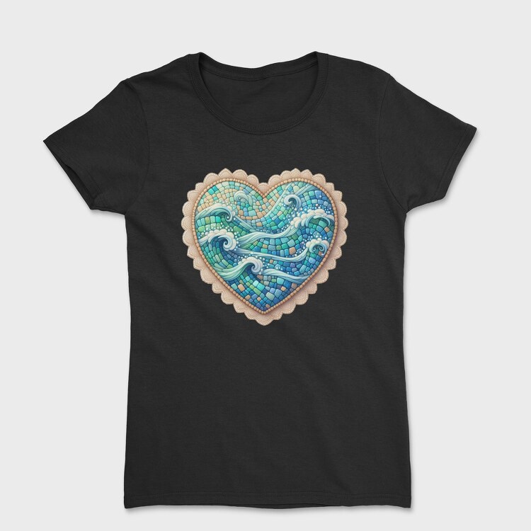 Wave Heart Sublimation, Tricou Femei