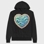 Wave Heart Sublimation, Hanorac Oversize Barbati (Unisex)