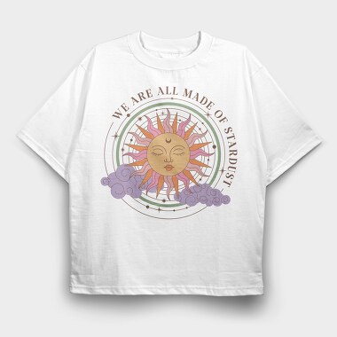 We Are All Made Of Stardust, Tricou Oversize Barbati (Unisex)