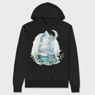 Whale Crystal Ocean, Hanorac Oversize Barbati (Unisex)