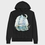 Whale Crystal Ocean, Hanorac Oversize Barbati (Unisex)