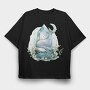 Whale Crystal Ocean, Tricou Oversize Barbati (Unisex)