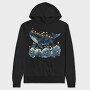 Whale Floral Dreams, Hanorac Oversize Barbati (Unisex)