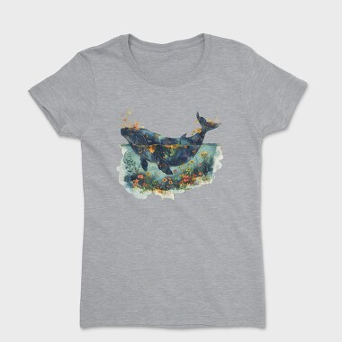 Whale Floral Night, Tricou Femei