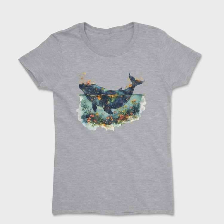 Whale Floral Night, Tricou Femei